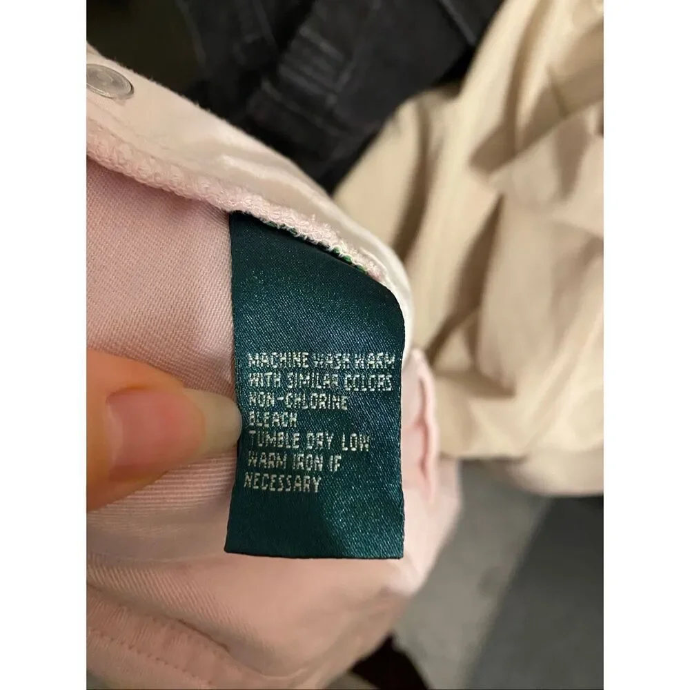 Ralph Lauren Jeans Co size 8 light pink high rise crop pants